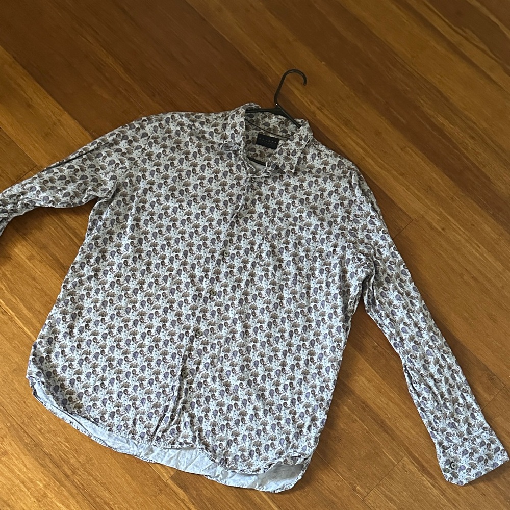 Men's Calder Carmel luxury button down Dress Shirt - paisley